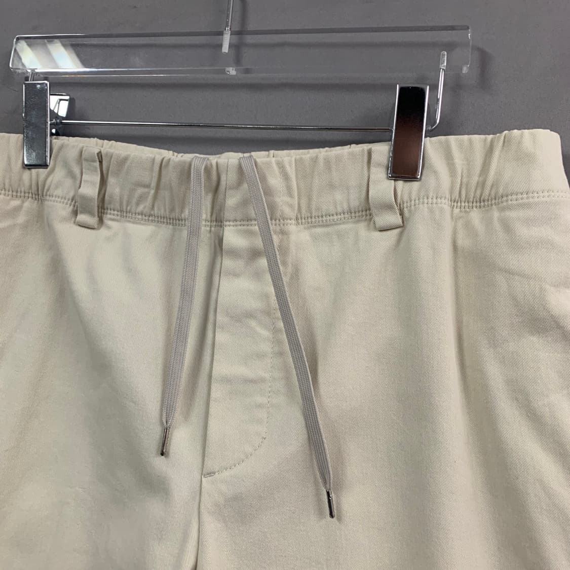 34인치 시스템옴므 22 테이퍼드 핏 베이지 스판 밴딩 코튼 팬츠 면바지 상품이미지3