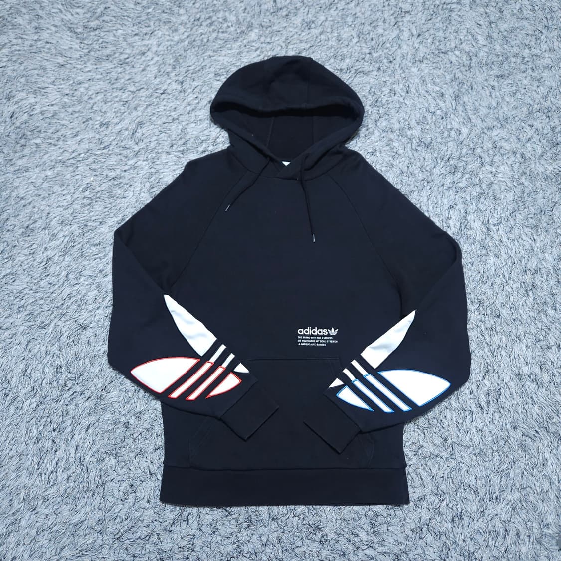 아디다스) M 남자 트라이컬러 후드티셔츠 / 왕눈이샵 상품이미지1
