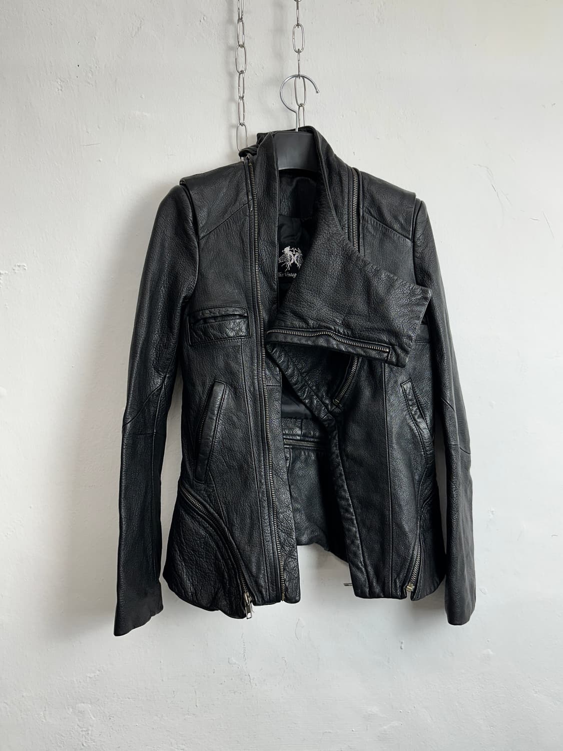 Asymmetric Lambskin High-Neck Multi-Zip  상품이미지10