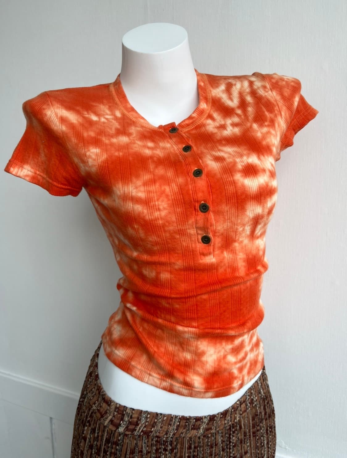 FOGGIA 선셋 오렌지 타이다이 티셔츠 상품이미지1