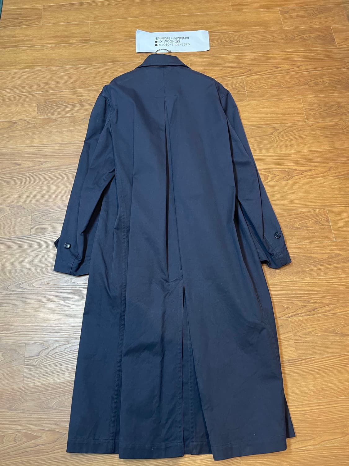 드리스반노튼 싱글네이비 트렌치코트 상품이미지2