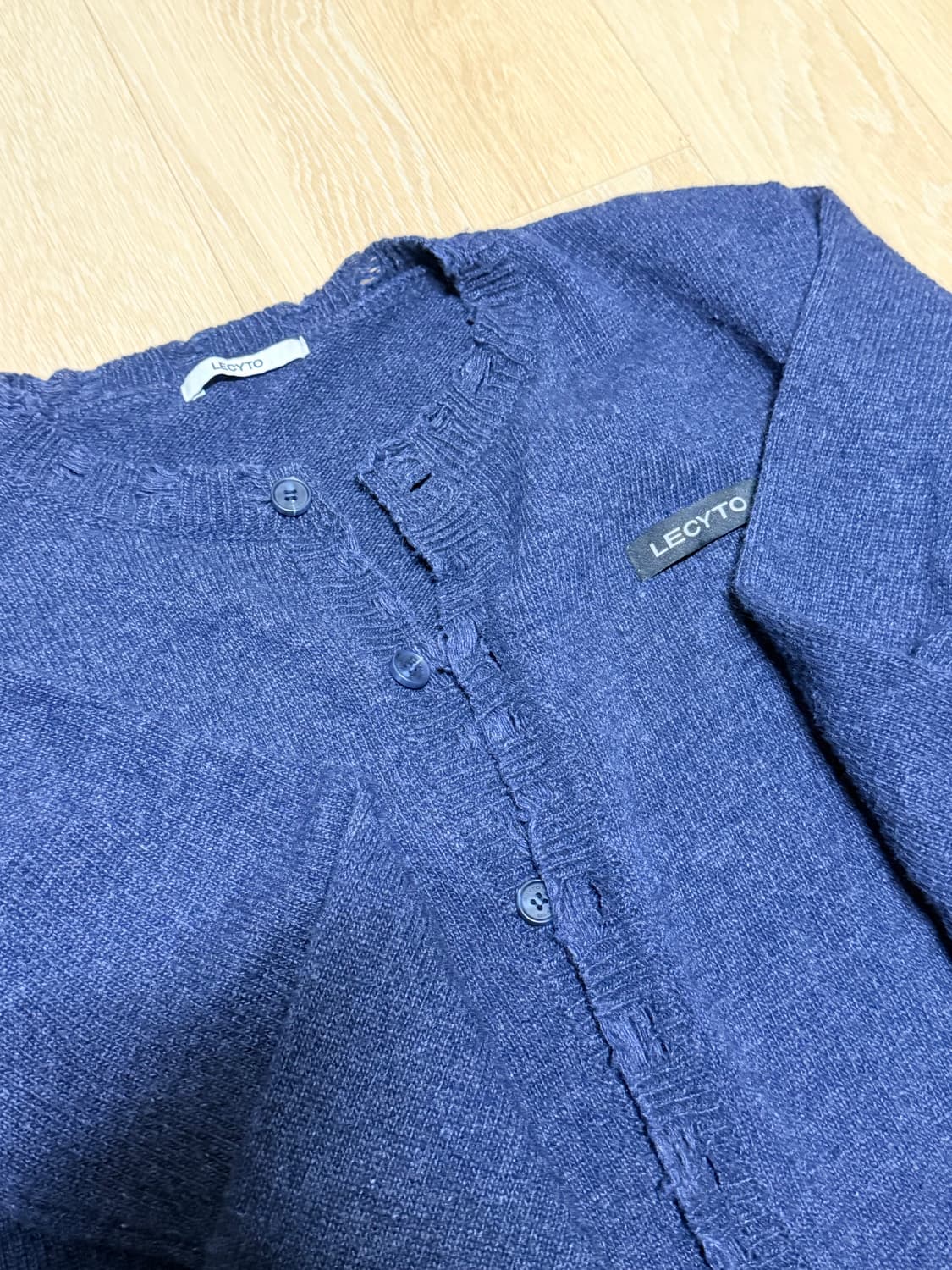 레씨토 Knit Cardigan [Navy] 상품이미지2