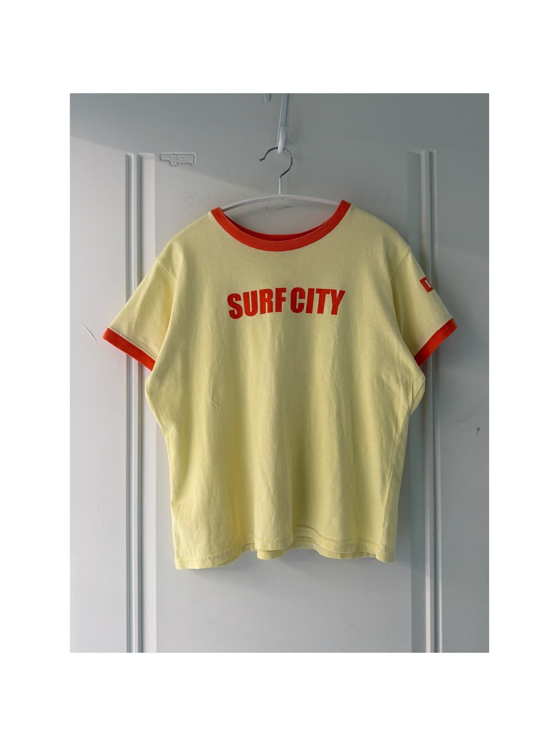 빈티지 surf city 링거 반팔티 상품이미지1