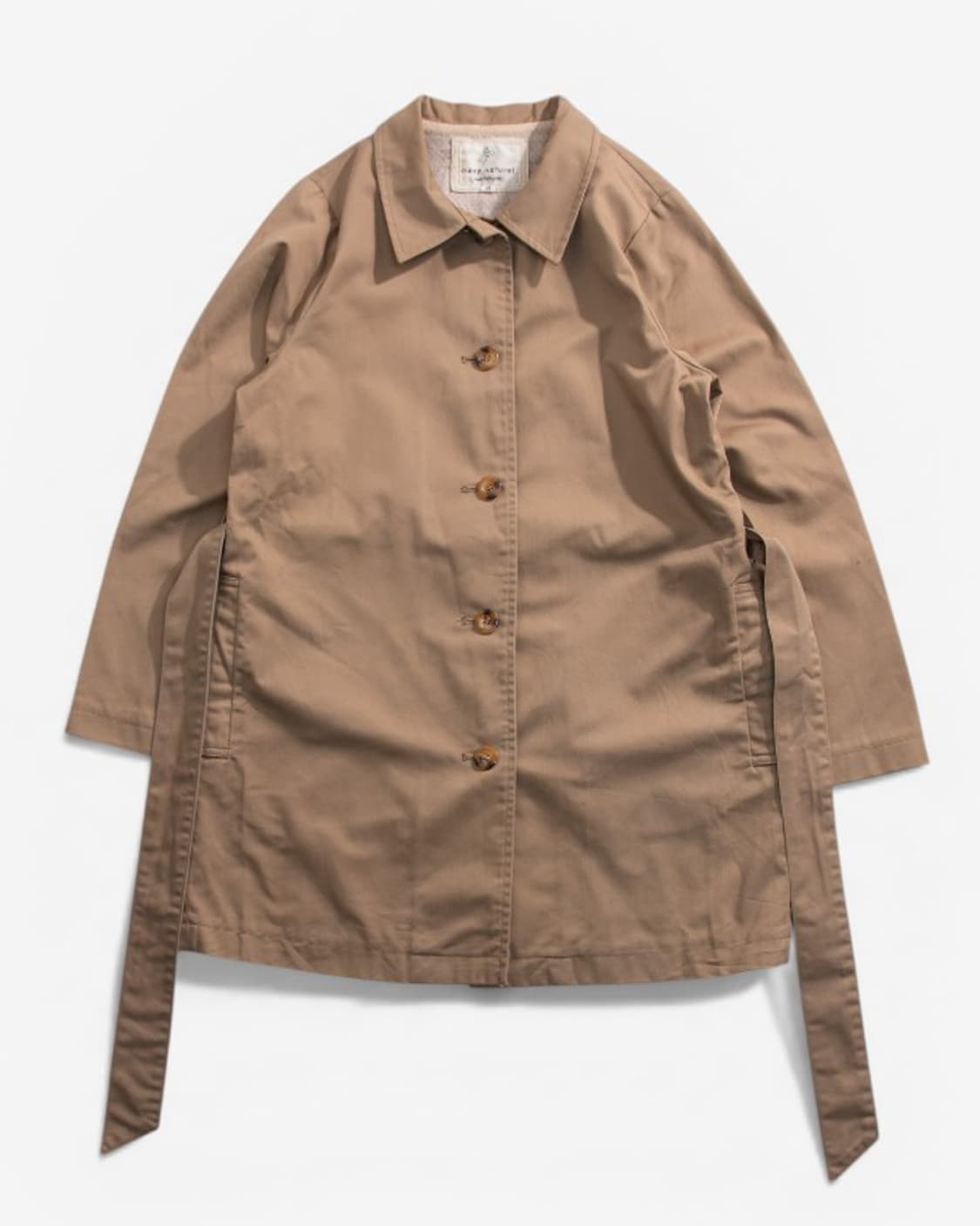 Navy natural cotton mac coat 상품이미지1