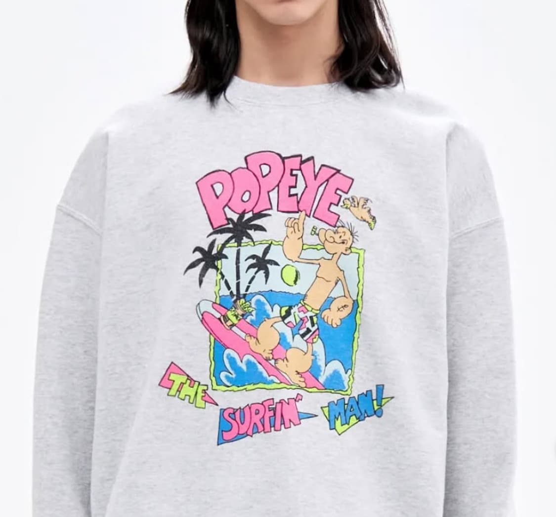 와일드동키 뽀빠이 서핑맨 스웻셔츠 맨투맨 상품이미지4