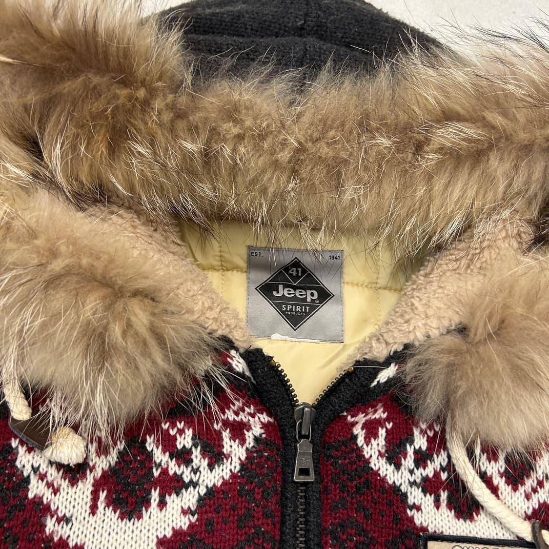 JEEP Wolfjo Nordic Knit Hoodie Zip-up 상품이미지6