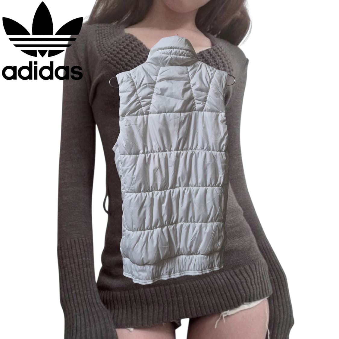 ADIDAS 00s White logo padding vest 상품이미지2