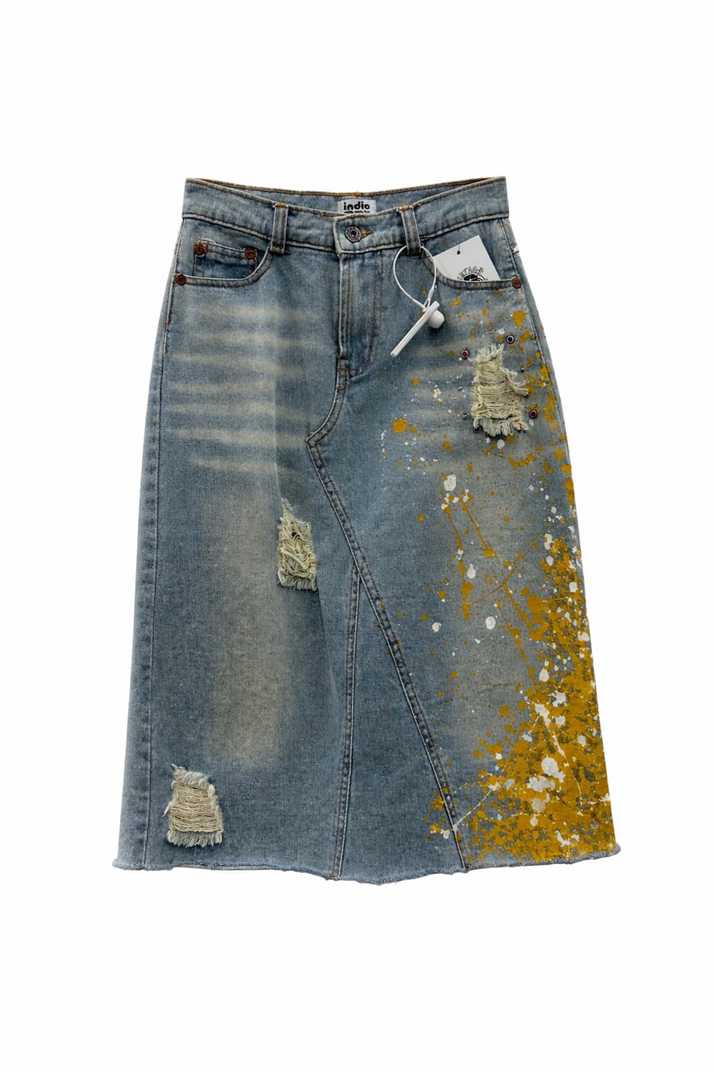 indio 빈티지 페인팅 데님 스커트 1784 상품이미지1