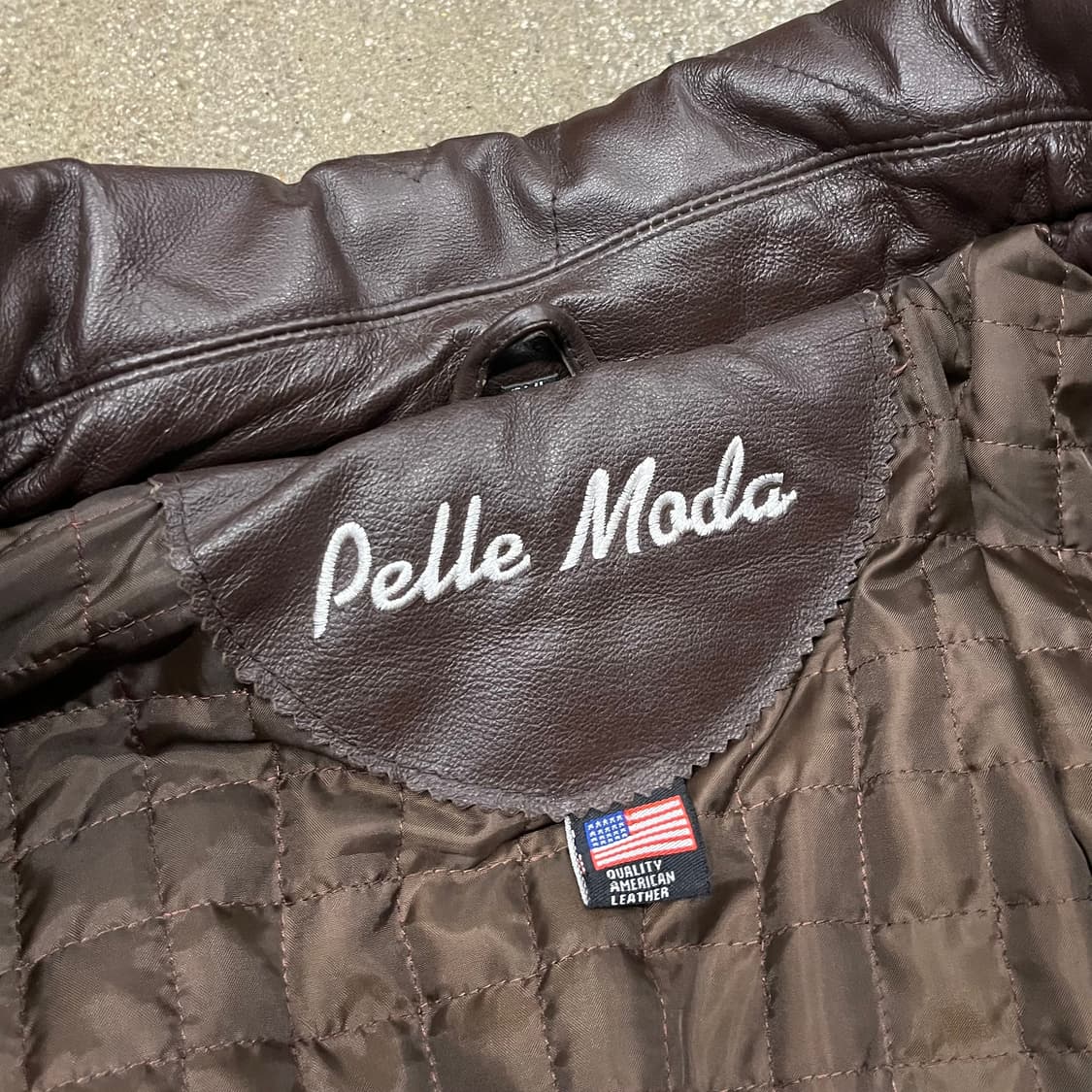 빈티지 오버 자수 가죽 자켓 (110-115) 상품이미지7