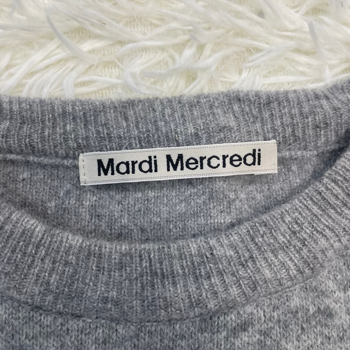 마르디메크르디 도그 라운드 니트 그레이 상품이미지4