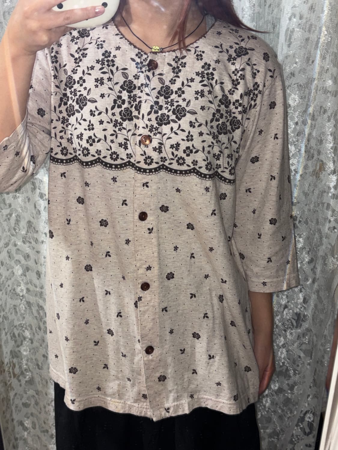 Brown flower cardigan 상품이미지8