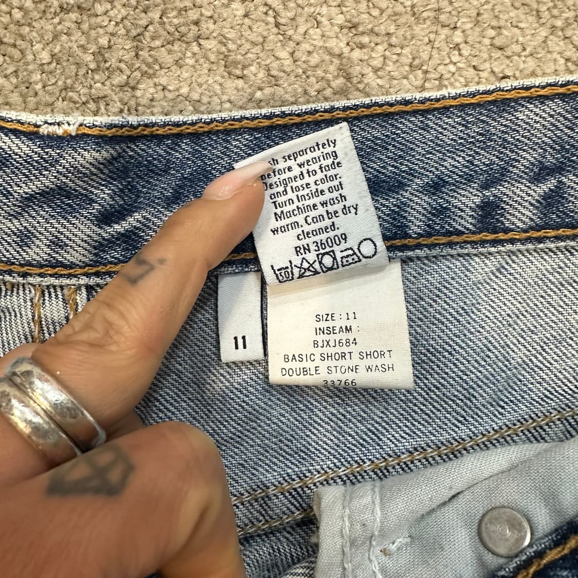 캘빈클라인 더블 스톤 워시 숏 데님 팬츠(30) 상품이미지5