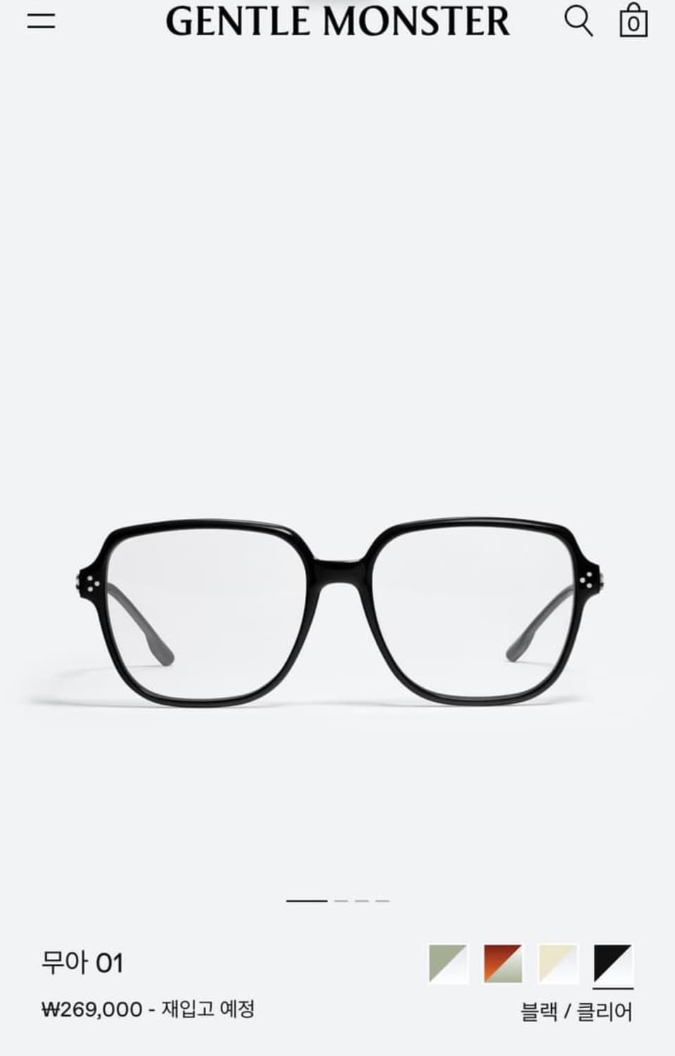 젠틀몬스터 무아 01 블랙 상품이미지1