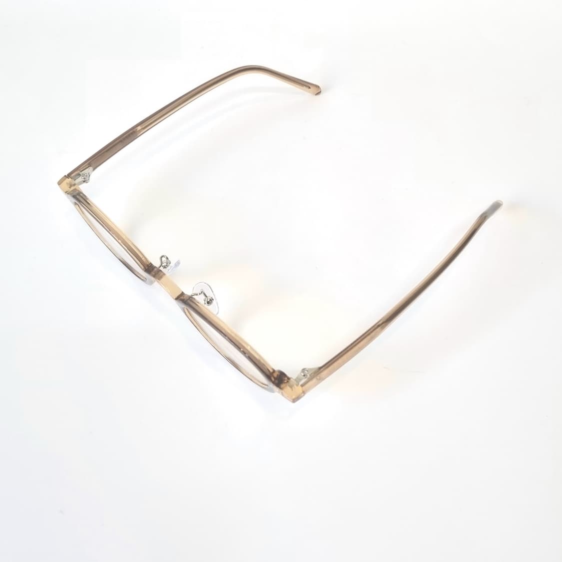 오벌 투명옐로&브라운 코받침있는 뿔테 상품이미지5