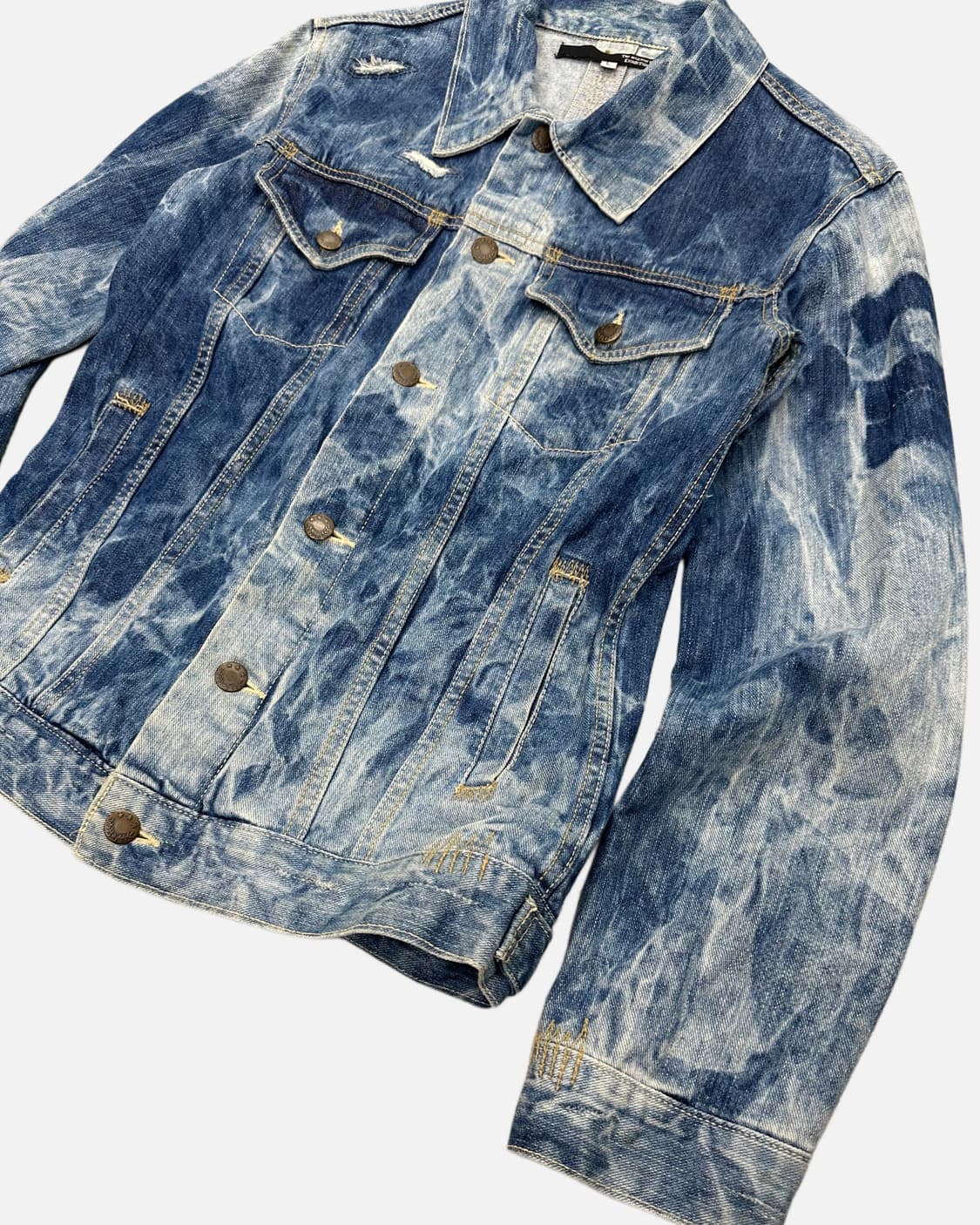 EXHIBITIONIST acid washing damage denim  상품이미지3