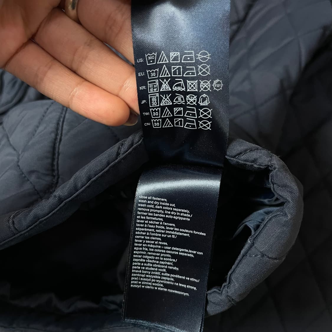 타미힐피거 네이비 투포켓 퀄팅 자켓 M 상품이미지5