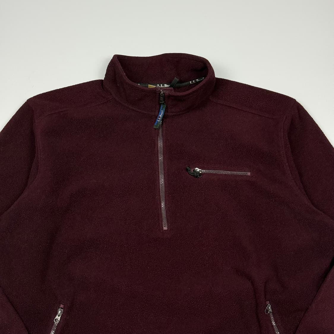 (110) 90s 엘엘빈 플리스 풀오버 버건디 상품이미지3