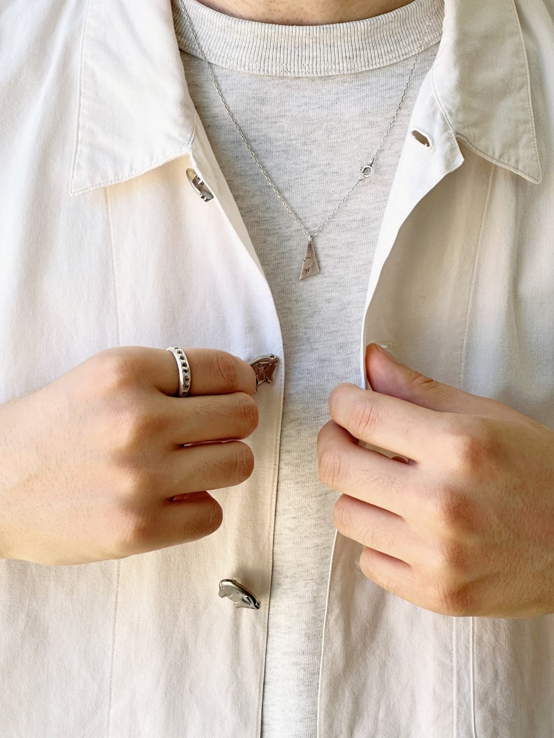 JPN made natural 'PIG' button shirt 상품이미지10