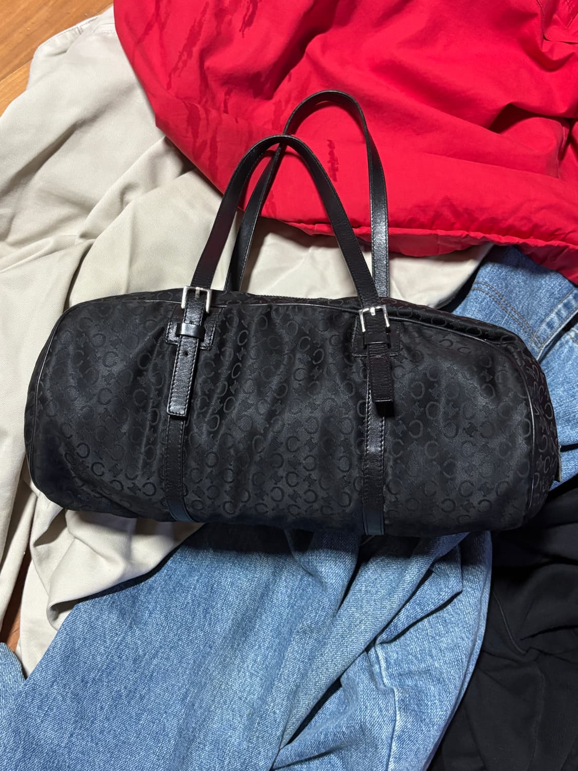 vintage celine leather string bag 31cm 상품이미지1