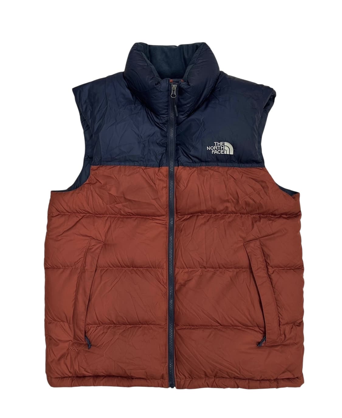 노스페이스 눕시 700 패딩조끼 네이비&브라운 (L) 상품이미지1