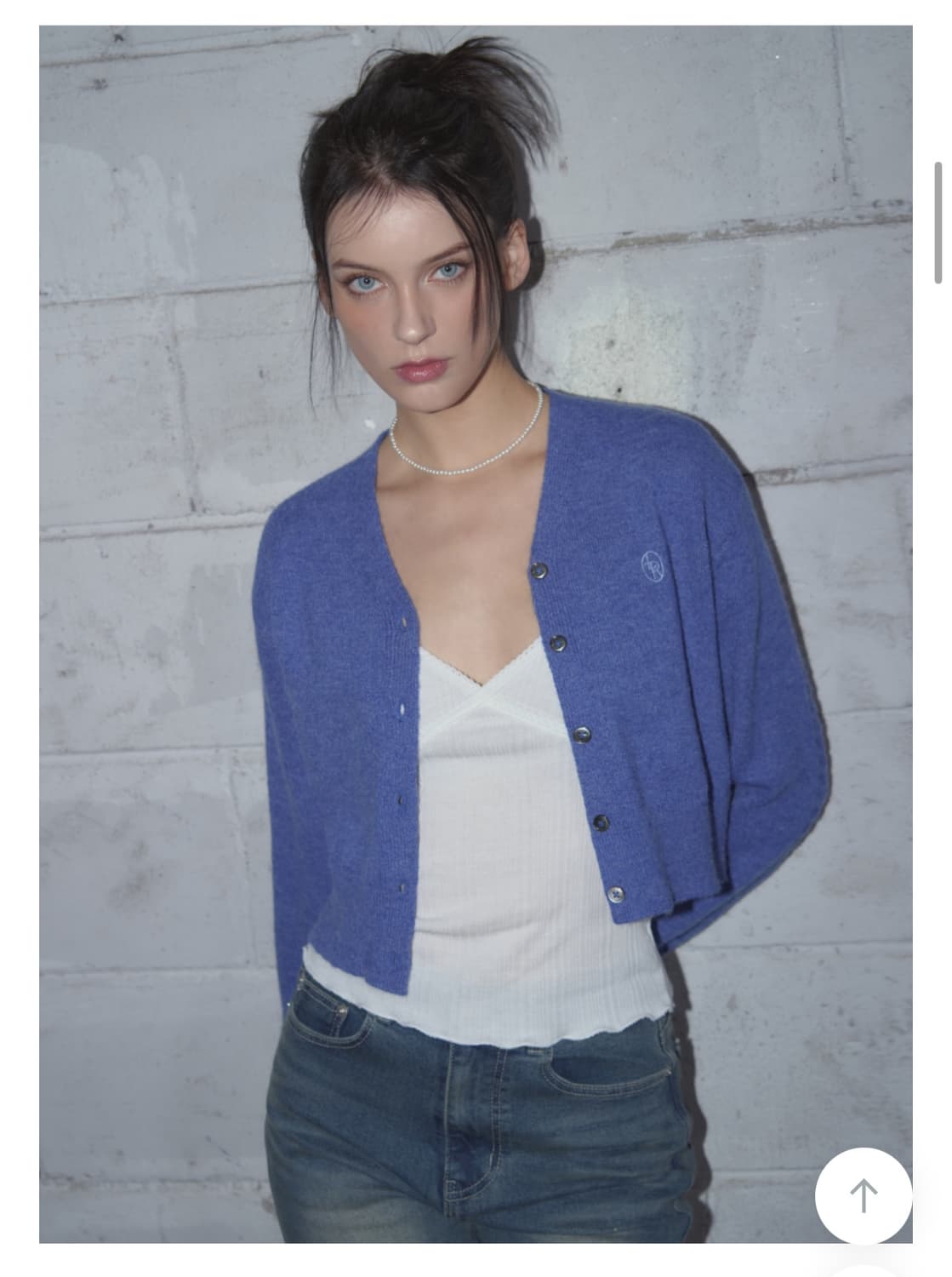 (FREE) 레더리 라인 케이블 니트 크롭 가디건 판매 상품이미지3