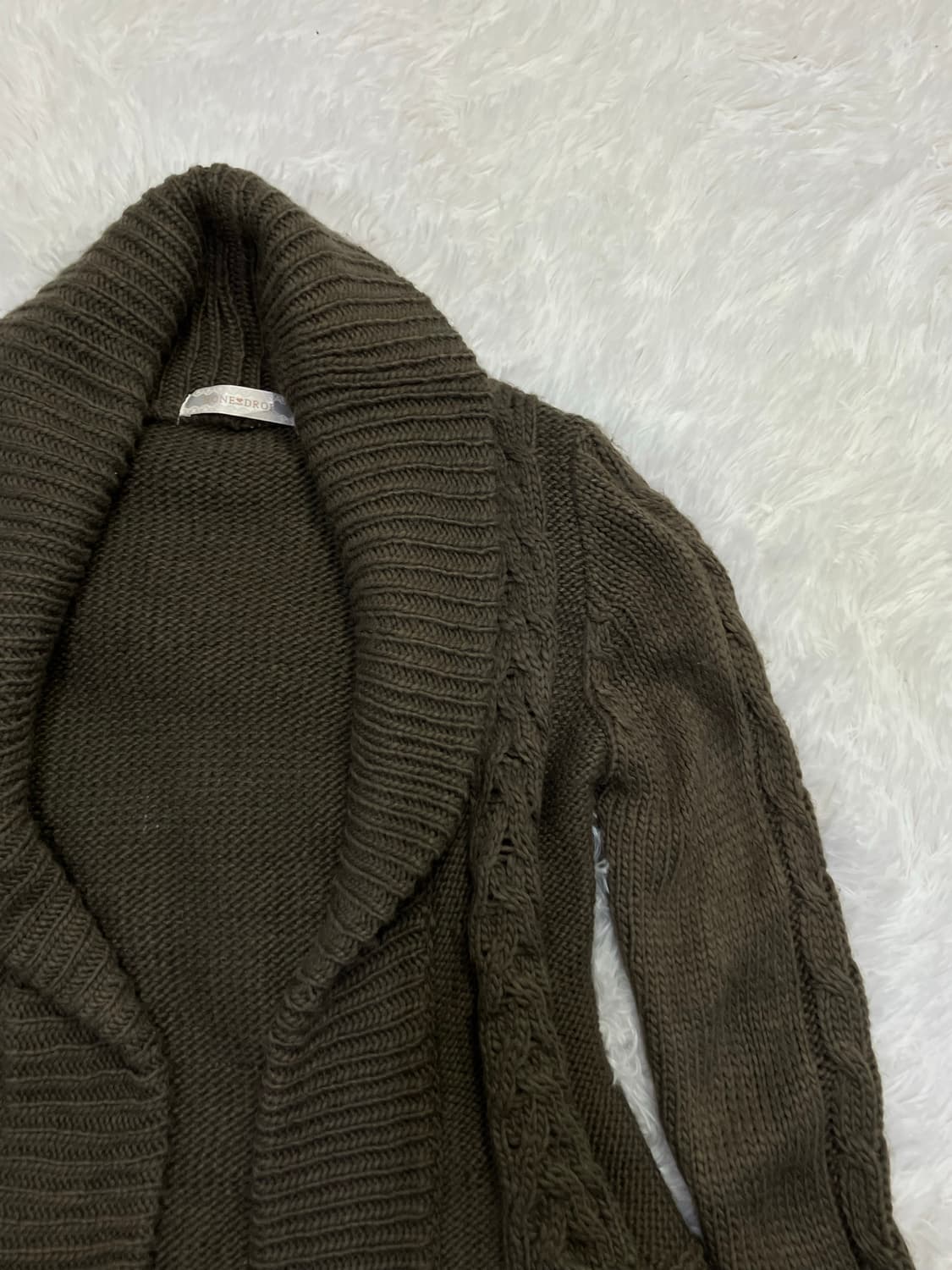 빈티지 브라운 꽈배기 가디건 y2k 스트릿 갸루 펑키 일본빈티지674 상품이미지3