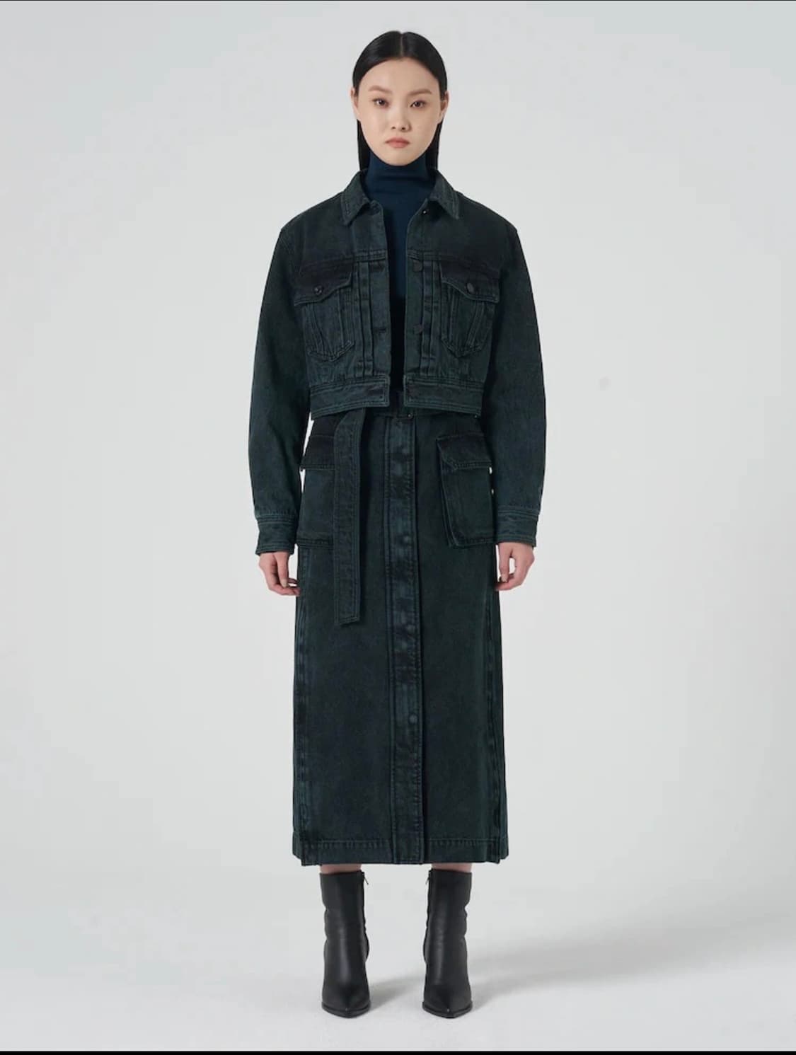 준지 여성 오버다잉 퀼티드 데님 자켓 36 새상품(택x) 상품이미지5