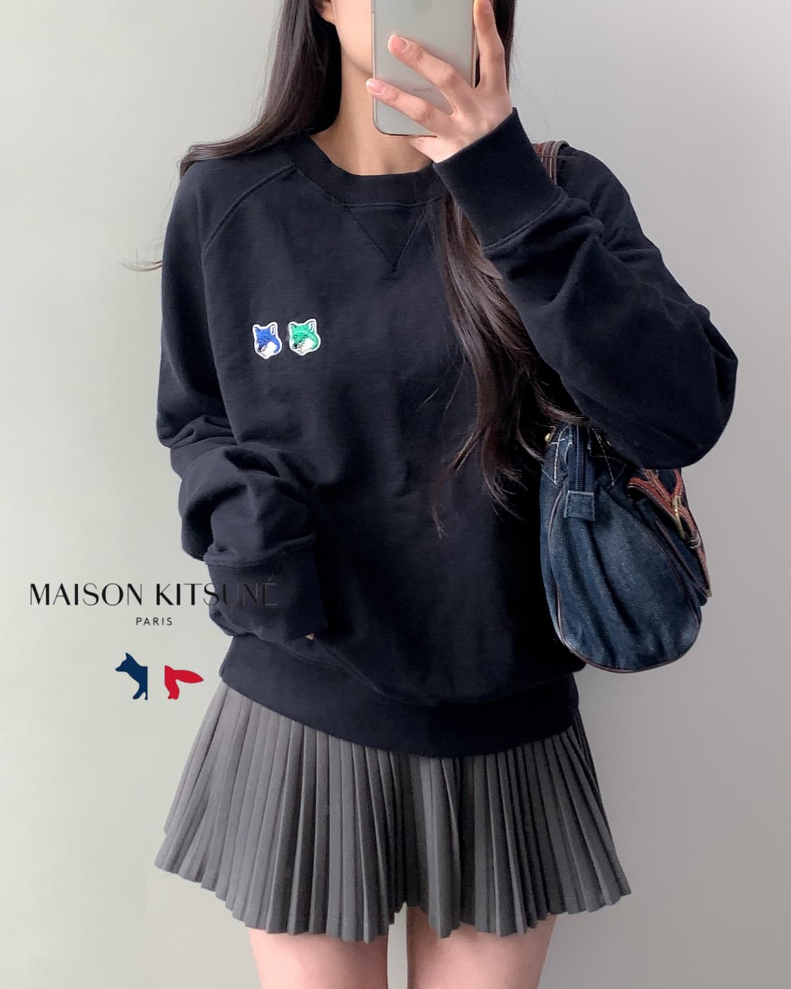 메종키츠네 더블폭스 헤드 맨투맨 상품이미지1