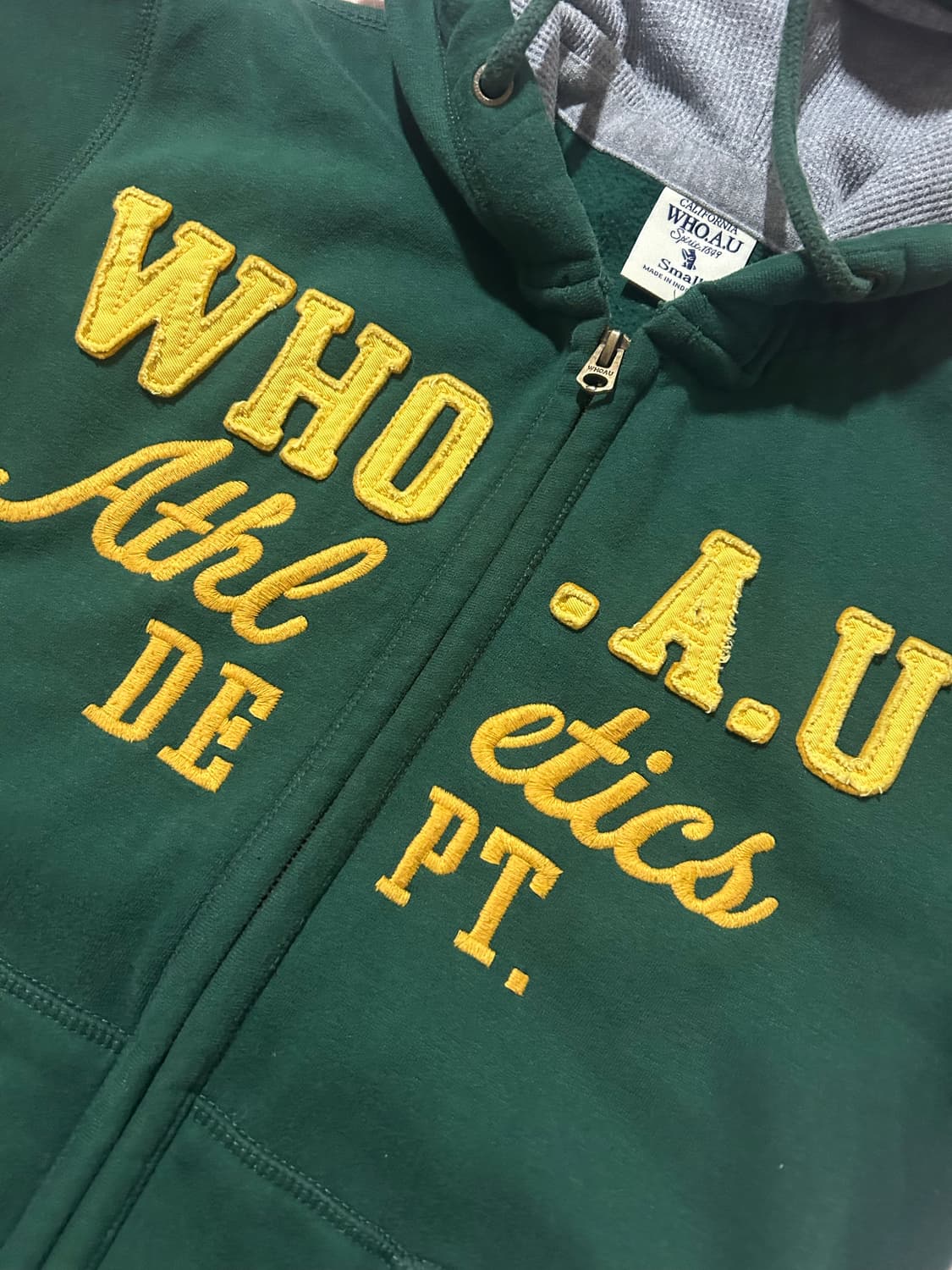 후아유 초록색 후드집업 상품이미지6