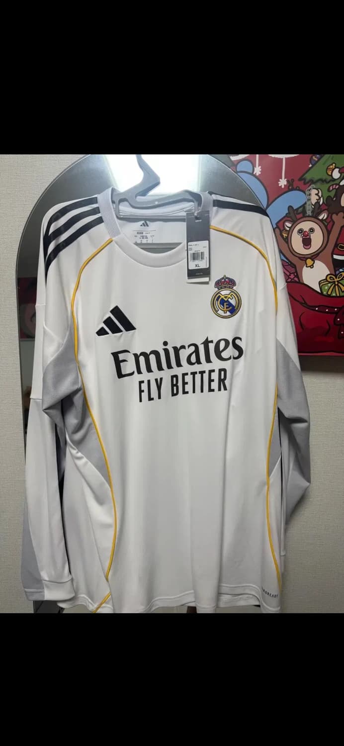 아디다스 레알 마드리드 2025/26 홈 롱슬리브 저지 화이트 - KR 상품이미지2