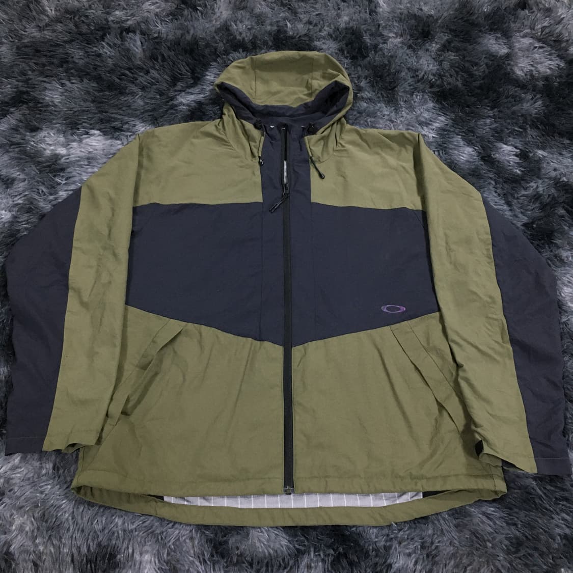 투티/A9 oakley 바람막이 카키 regular fit 후드 집업 상품이미지1