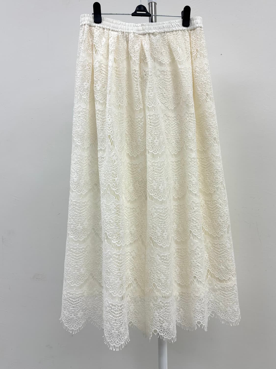 빈티지 아이보리 레이스 샤 스커트 상품이미지7