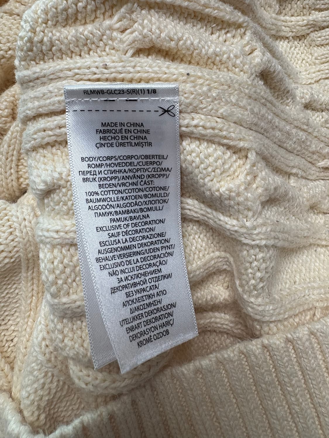 폴로 케이블 니트 코튼 스웨터 상품이미지4