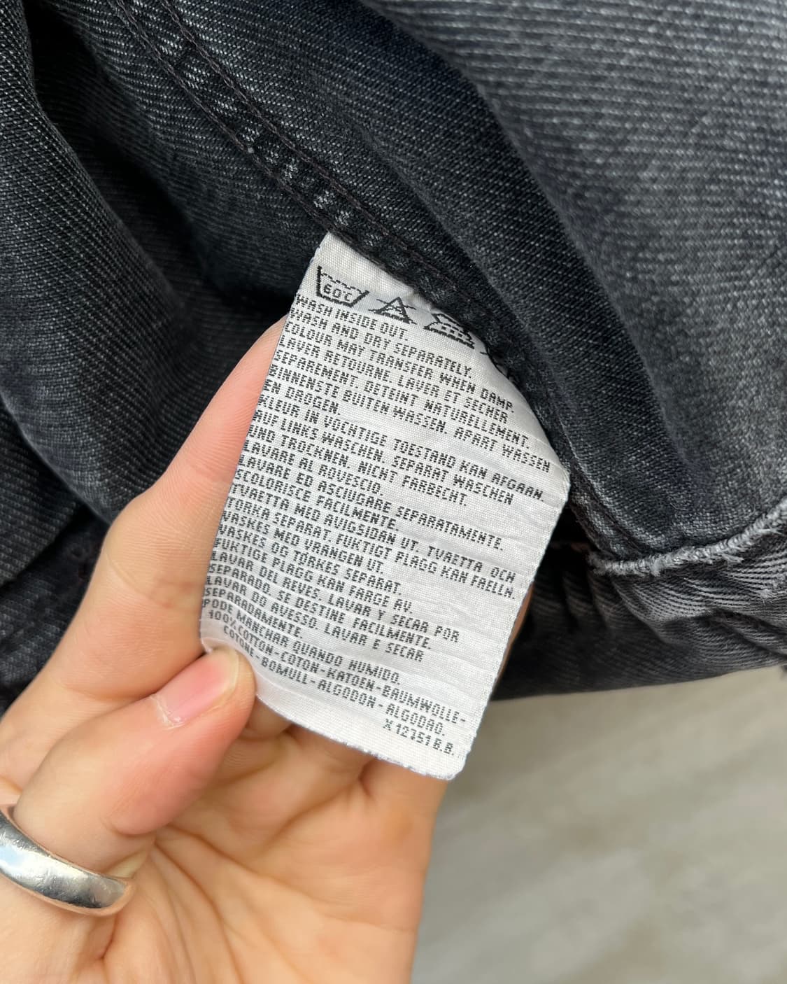 [XL] 90s 이태리제 리바이스 블랙 트러커 70503 상품이미지6