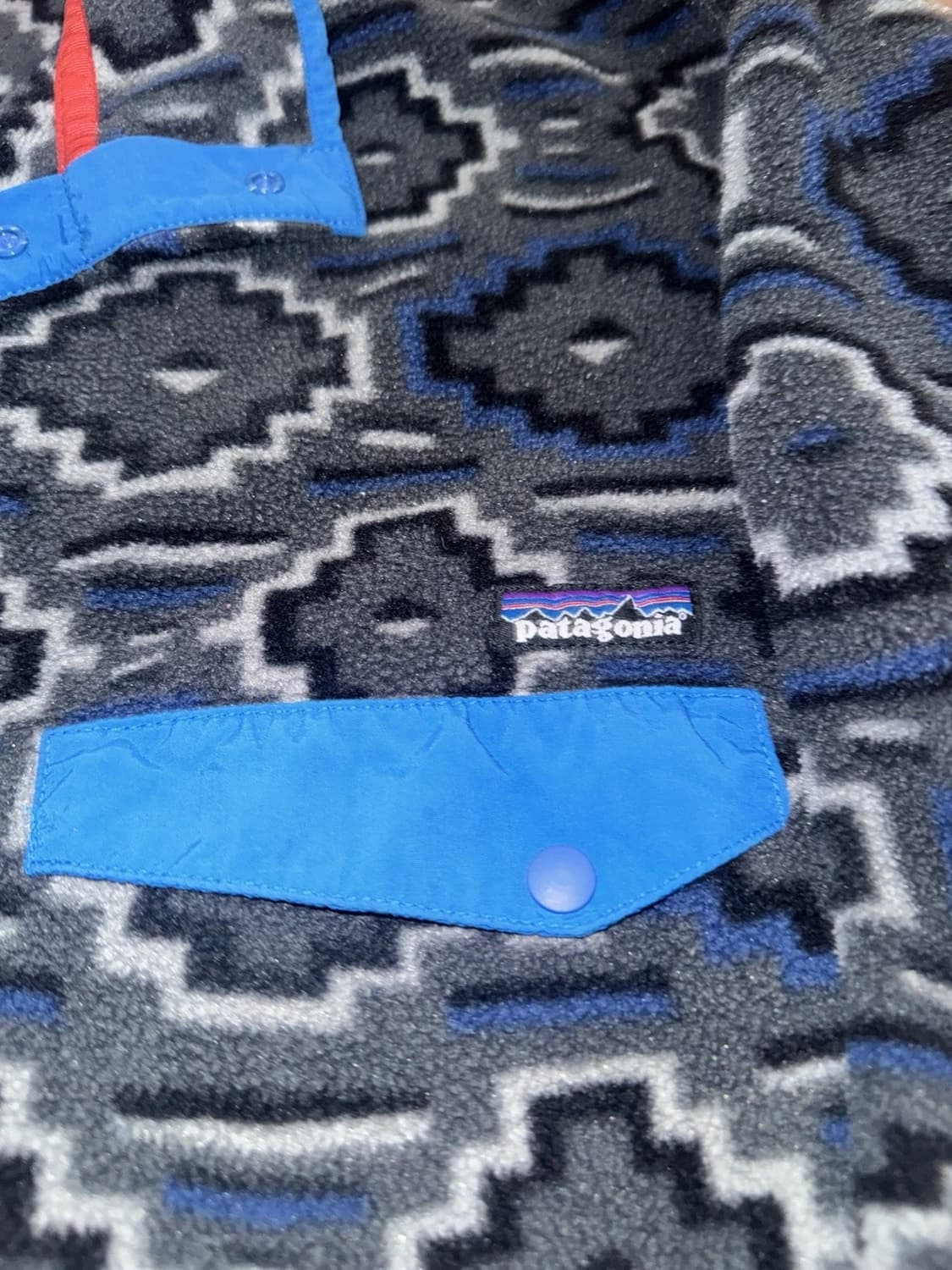 14FW 파타고니아 신칠라 스냅-T 아즈텍 블루/그레이 상품이미지2