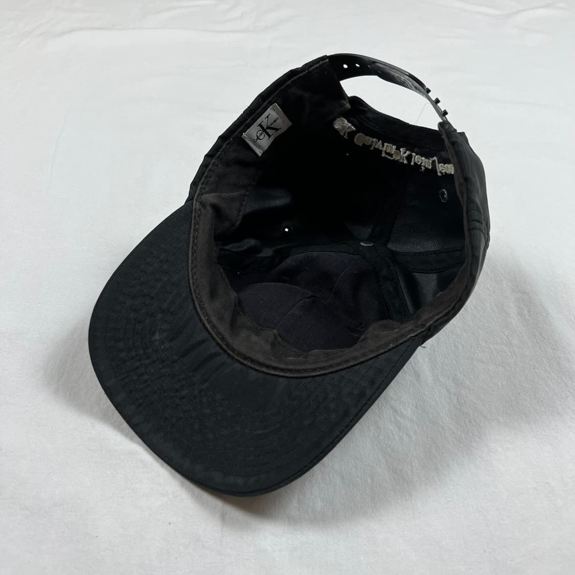 90s 캘빈클라인 cK 빅로고 트러커 스냅 캡 모자 상품이미지9