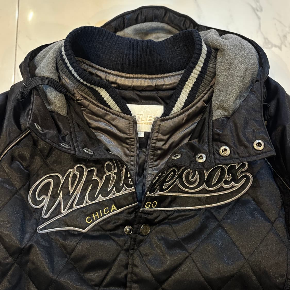 MLB 시카고 화이트삭스 후드바시티 누빔 검정 100 상품이미지5