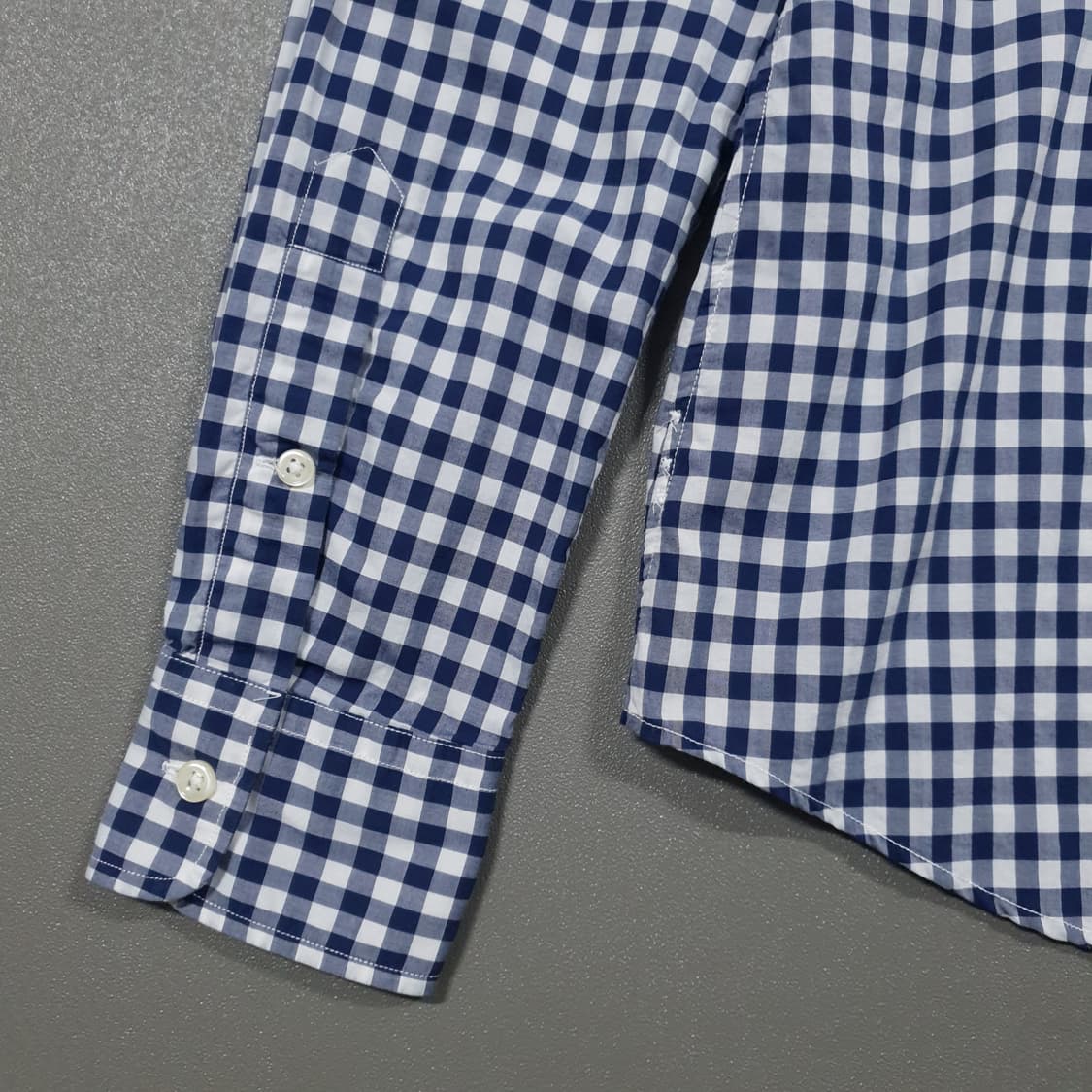 여성) 폴로 랄프로렌 포니 버튼다운 깅엄 옥스포드 체크 셔츠 남방 슬림핏 상품이미지9