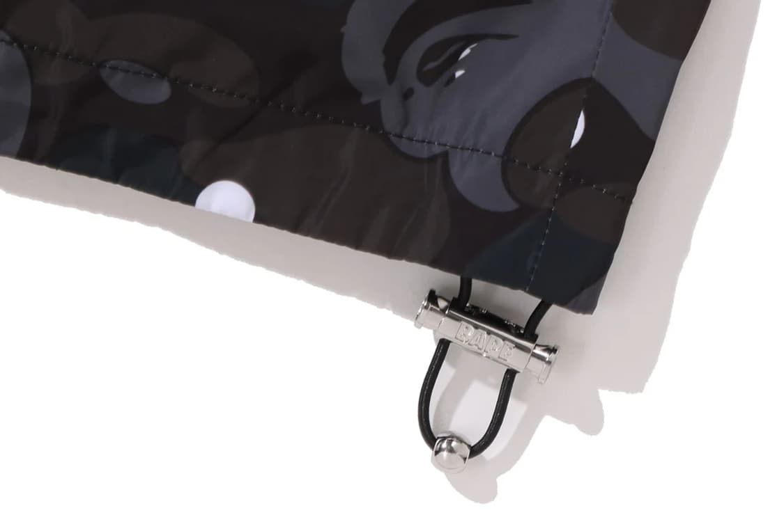 [큰L] 베이프 ABC 블랙 닷 카모 미니사루 엠블럼 자켓 상품이미지5