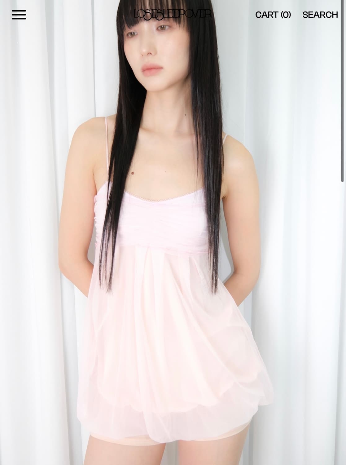 루즈슬립오버 Mesh Fluff Mini Top 상품이미지1