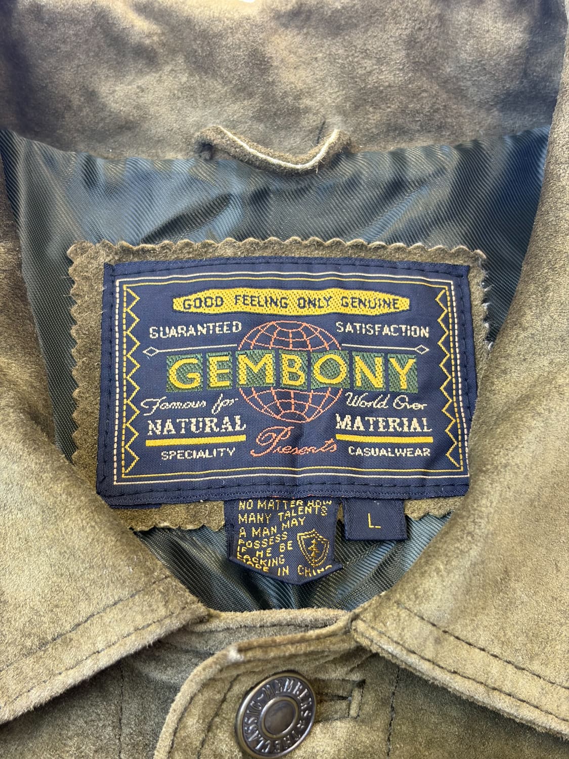 Gembony 90s 스웨이드 레더 트러커 자켓 상품이미지4