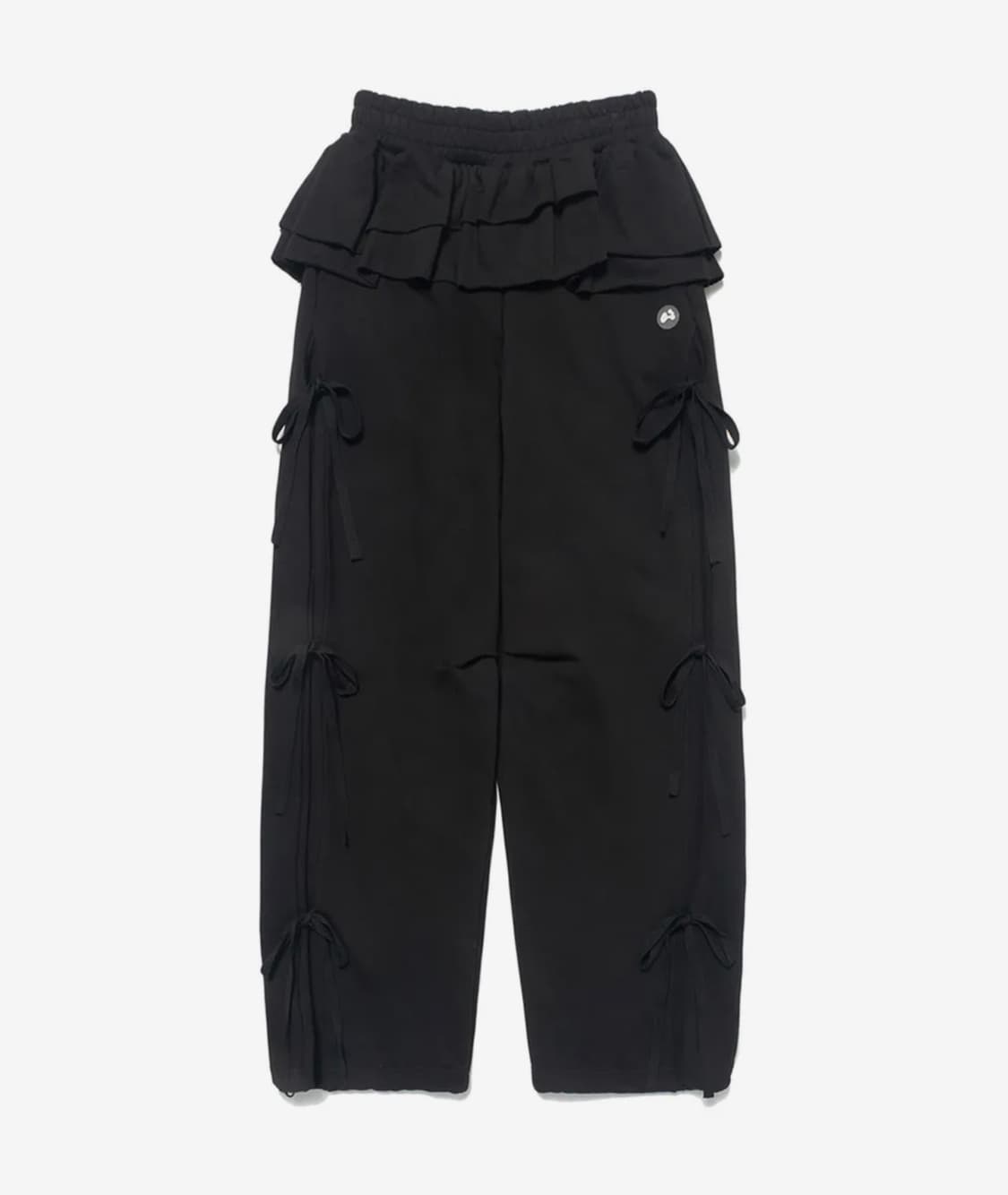 허그유어스킨 HugYourSkin 프릴 스커트 조거팬츠 블랙 상품이미지1