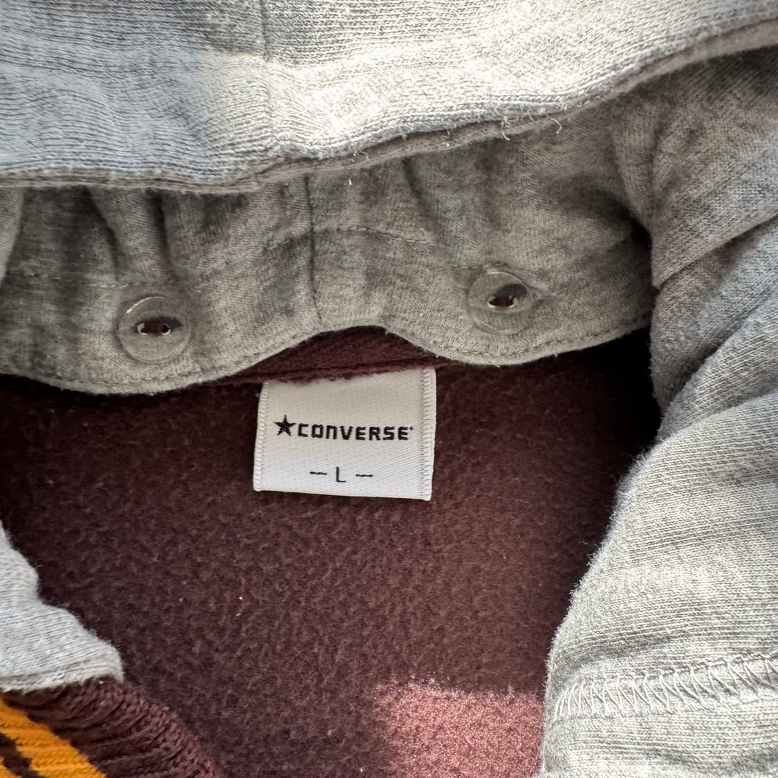 CONVERSE 일본빈티지 후드 집업 자켓 컨버스 후리스 xl 105 상품이미지4