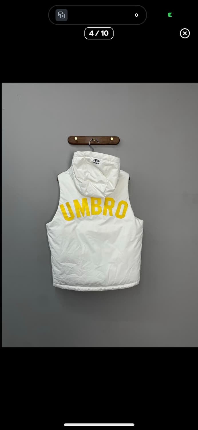엄브로 빅로고 화이트 패딩 베스트 A3355 상품이미지4