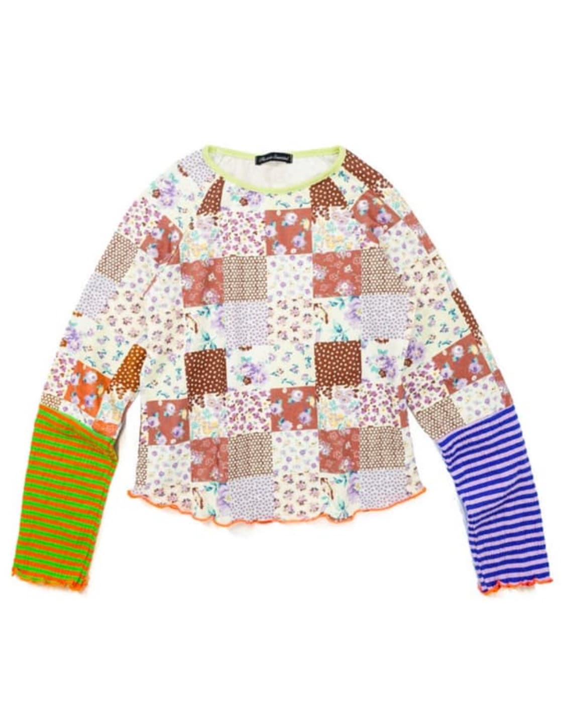 ppi ppi patchwork long top (brown) 상품이미지1