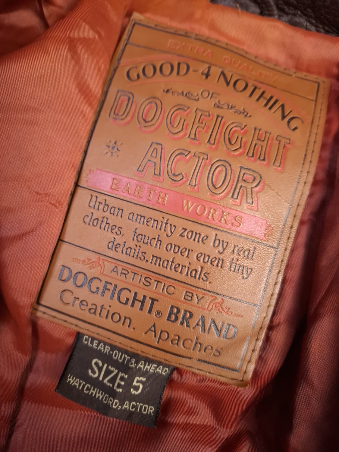 오리지날 90's 일본판 도그파이터 A-2 미공군 리얼레더 항공자켓 상품이미지2