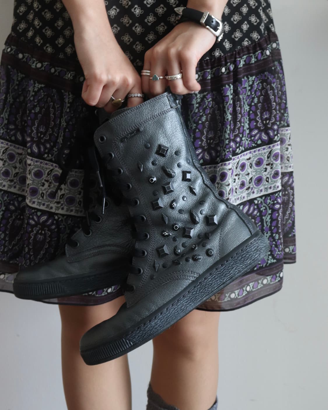 [Diesel] Stud Lace-Up Boots 상품이미지1