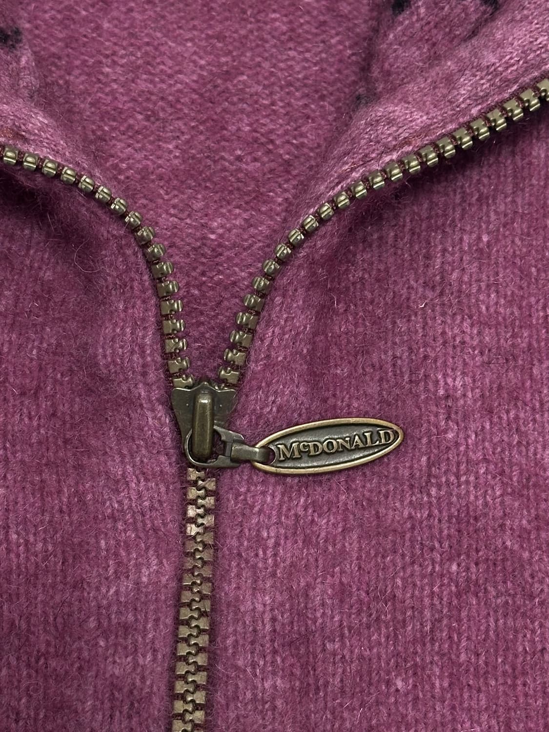 McDonalad 램스울 니트 집업 자켓 상품이미지4