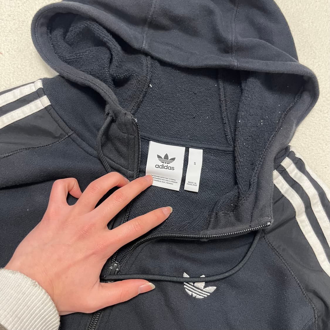 Adidas Black Firebird Zip Hoodie 상품이미지6