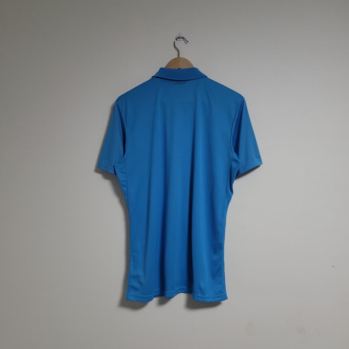 (XL) ADIDAS 아디다스 삼선 반팔 기능성 폴로티 블루 카라 상품이미지4